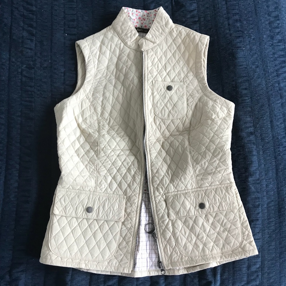 Tan Barbour quilted vest